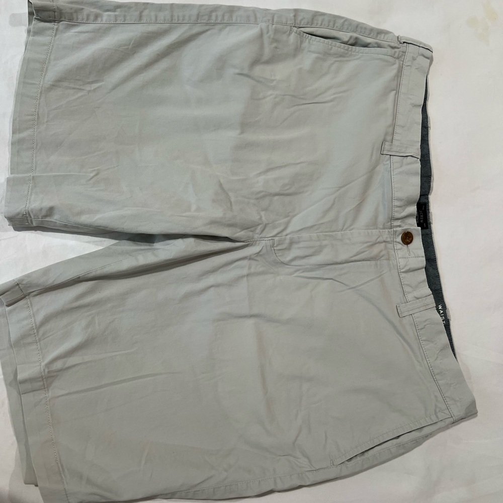 J Crew Mens Size 40 Flat Front Chino Stretch Shorts Golf beige